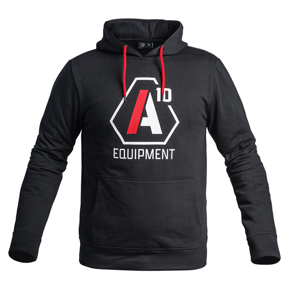 Hoodie SIGNATURE noir logo blanc/rouge