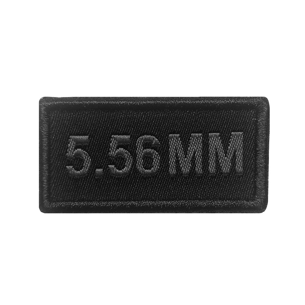 Patch 5.56 mm brodé noir