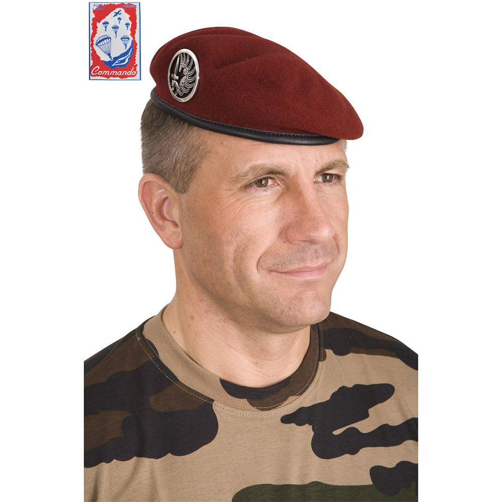 Béret commando Troupes Aéroportées amarante