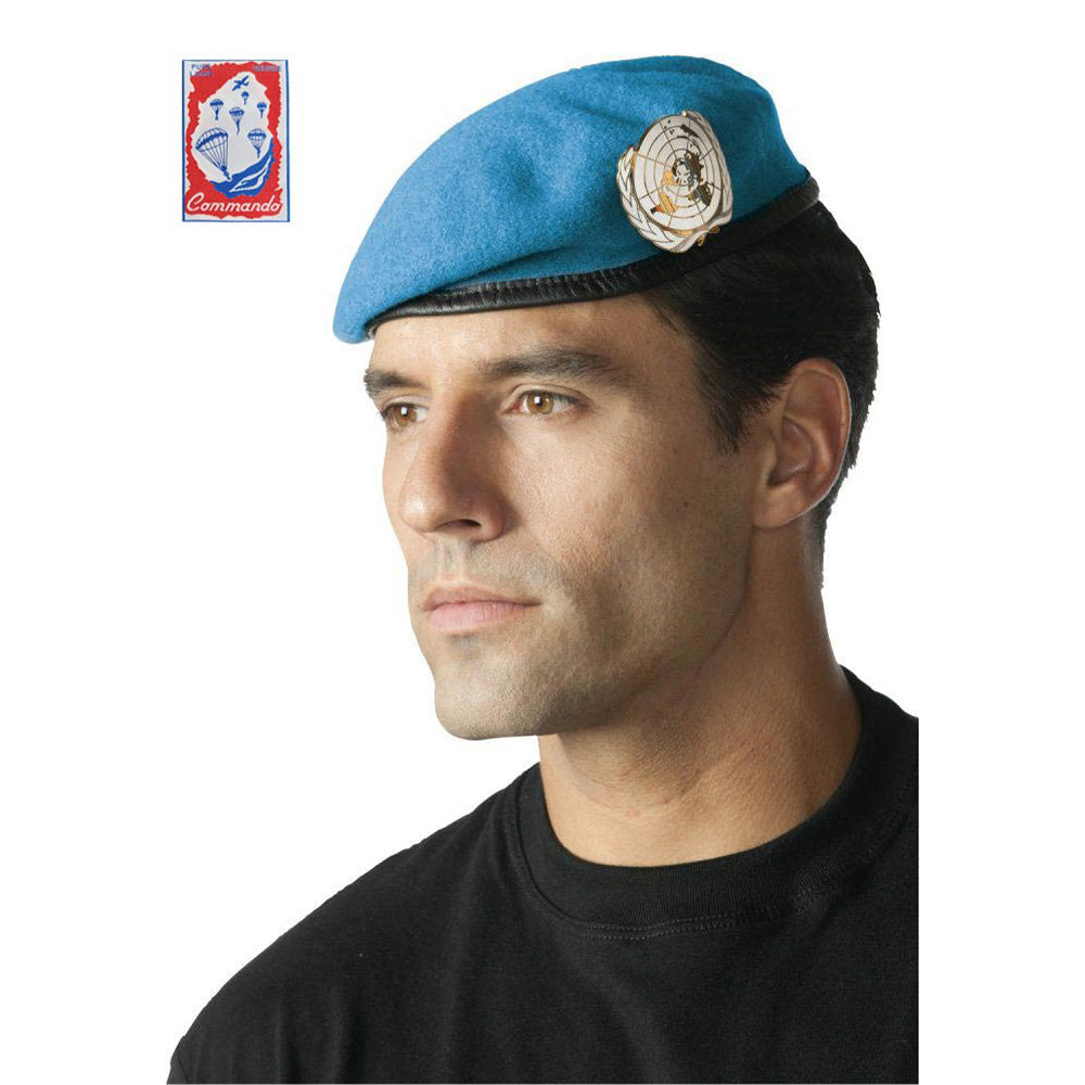 Béret commando O.N.U bleu ciel