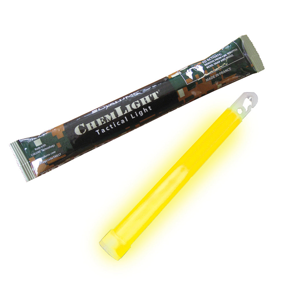 Bâton lumineux ChemLight 15 cm - 12 heures jaune