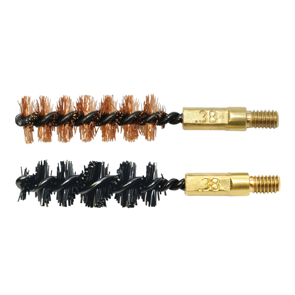 Lot de 2 brosses de nettoyage pour arme calibre .38"/9 mm et 357" Magnum