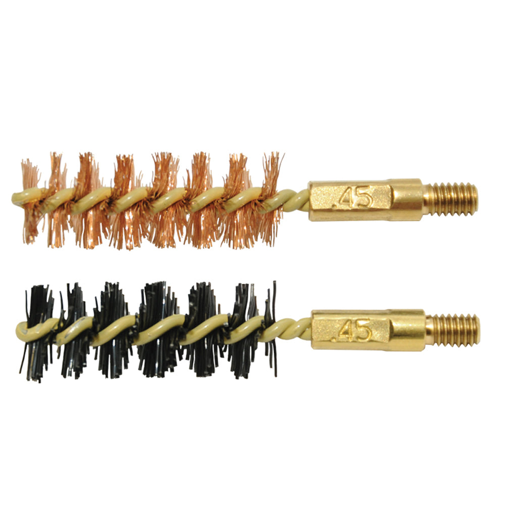 Lot de 2 brosses de nettoyage pour arme calibre .45"/11,43 mm