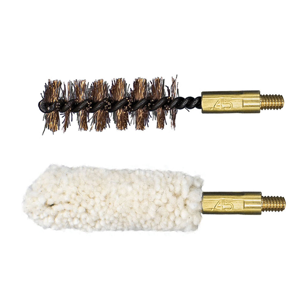 Lot de 2 brosses de nettoyage combinées pour arme calibre .45"/11,43 mm