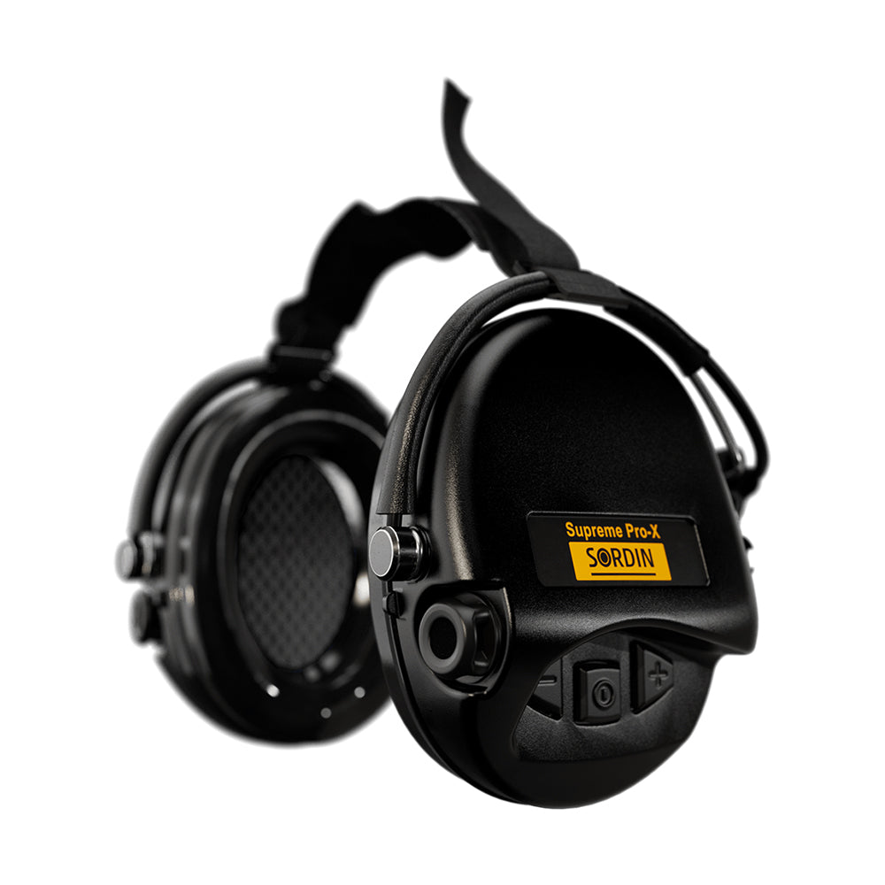 Casque anti-bruit Suprême Pro-X noir serre-nuque tissu noir