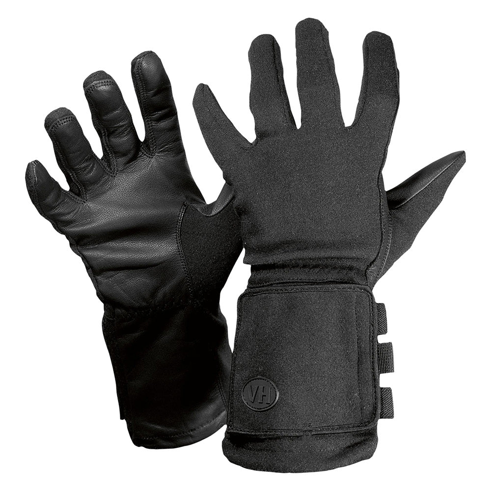 Gants longs à fenêtre en cuir Vega OG39 noir