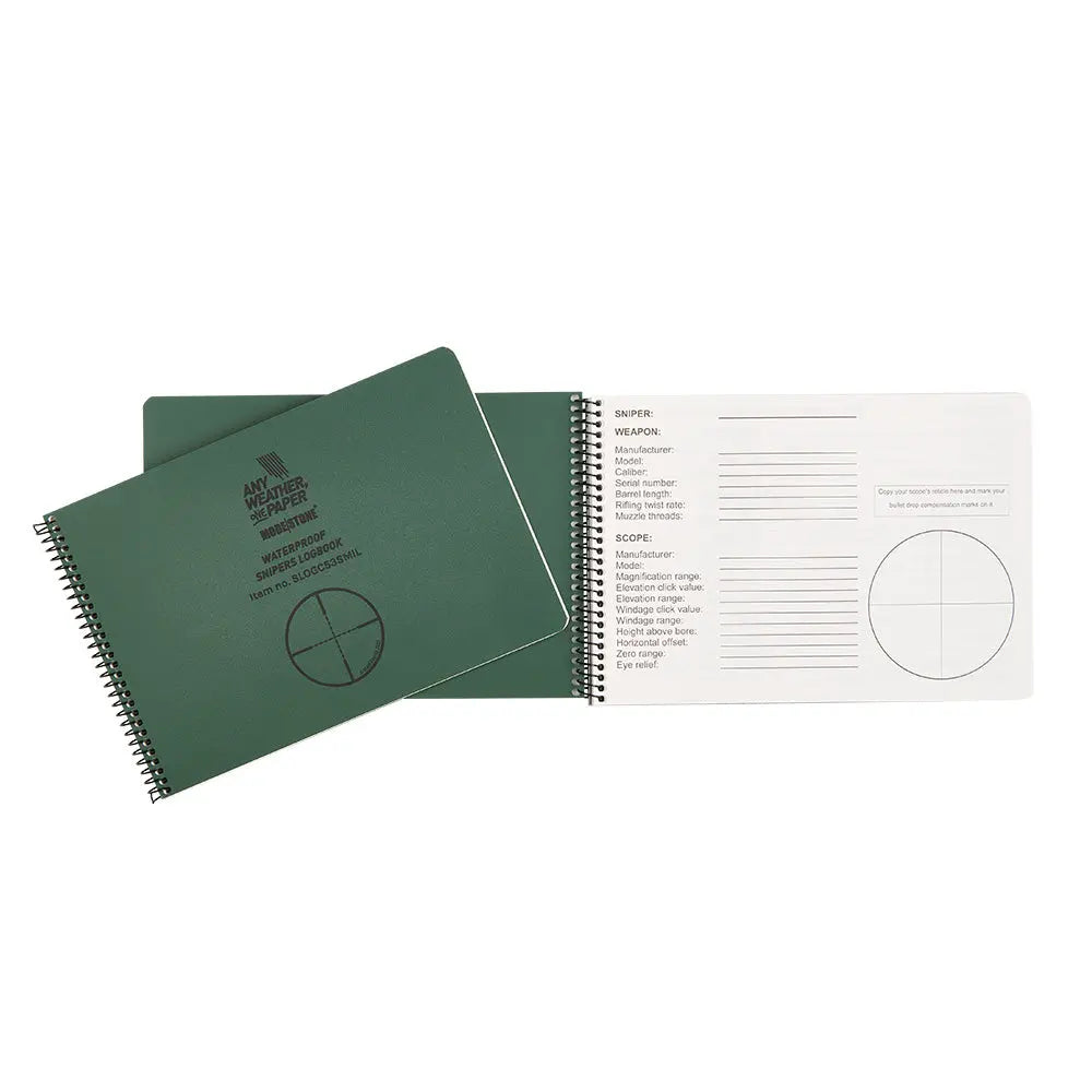 Carnet de bord tout-temps spécial sniper 148 x 210 mm vert olive Modestone