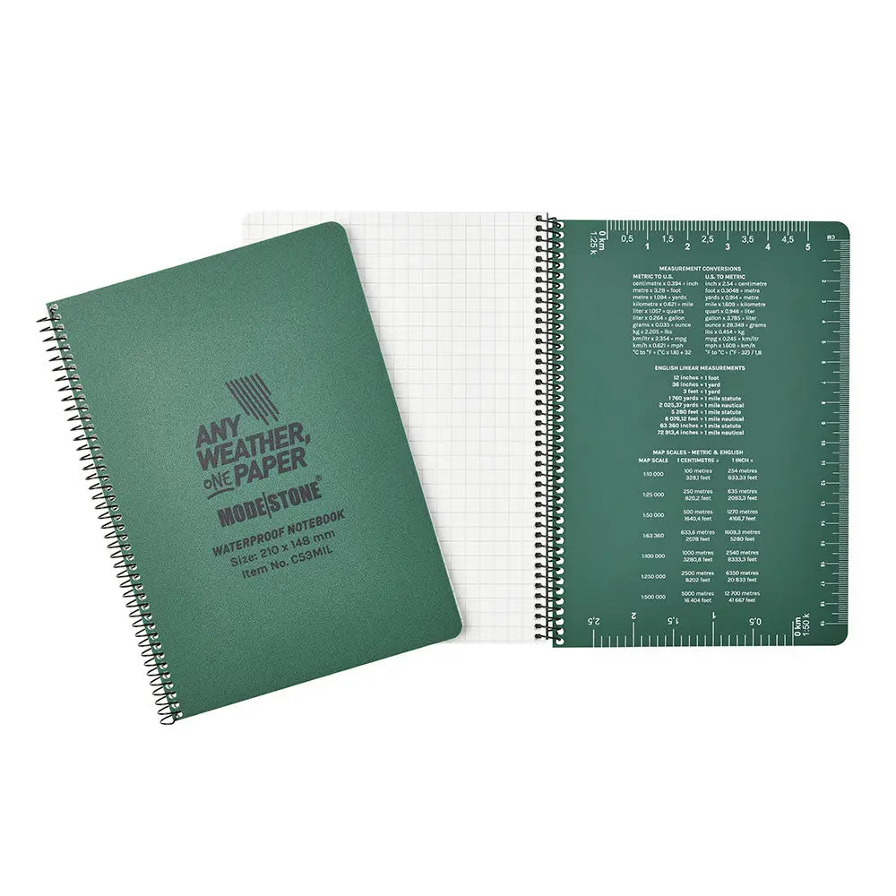 Carnet tout-temps 100 pages 148 x 210 mm vert olive Modestone