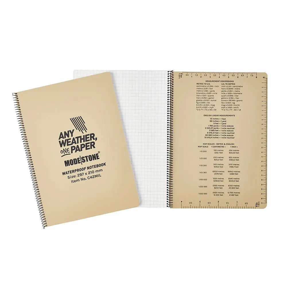 Carnet tout-temps 100 pages 210 x 297 mm tan Modestone