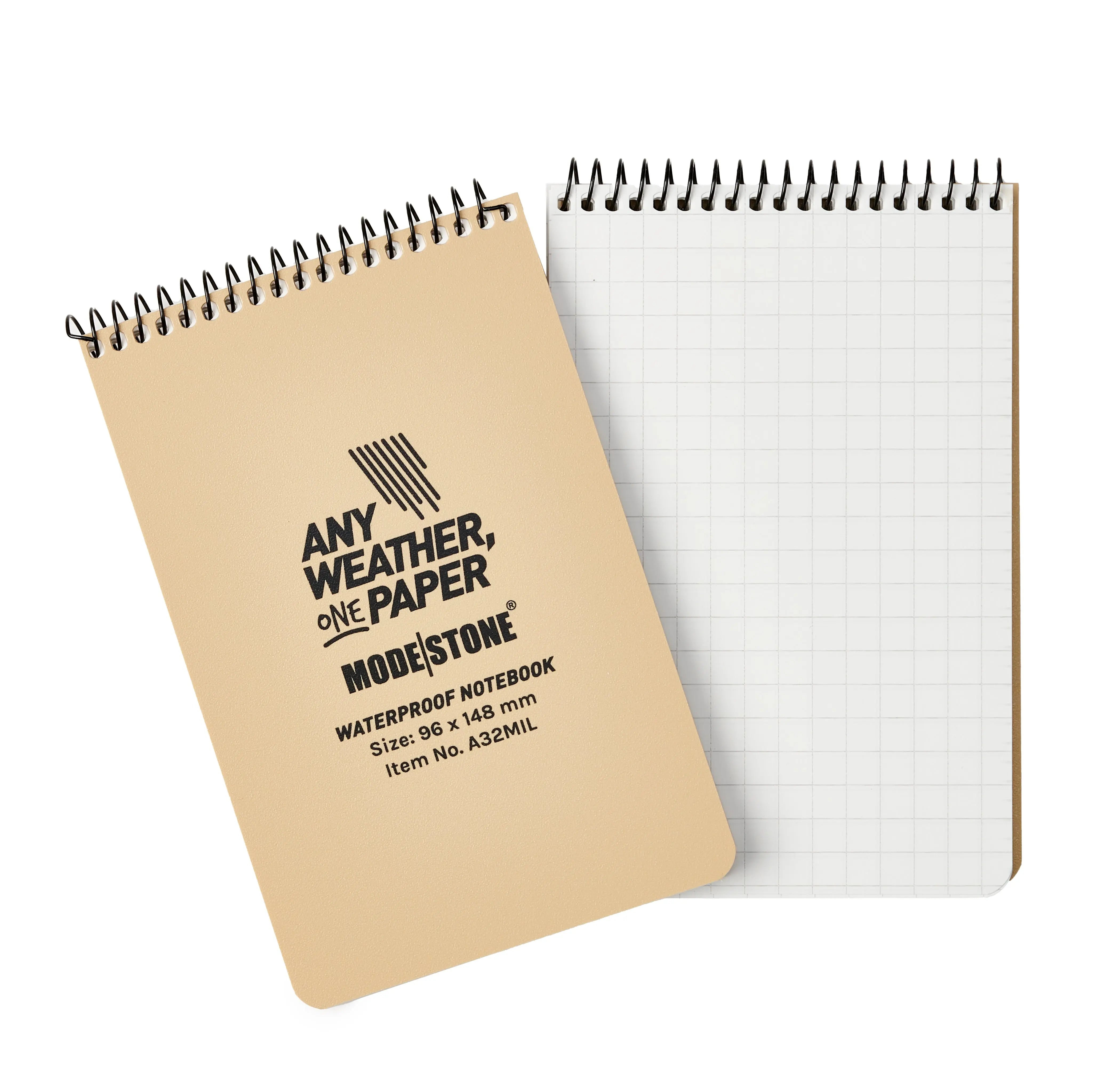 Carnet tout-temps 100 pages 96 x 148 mm tan Modestone