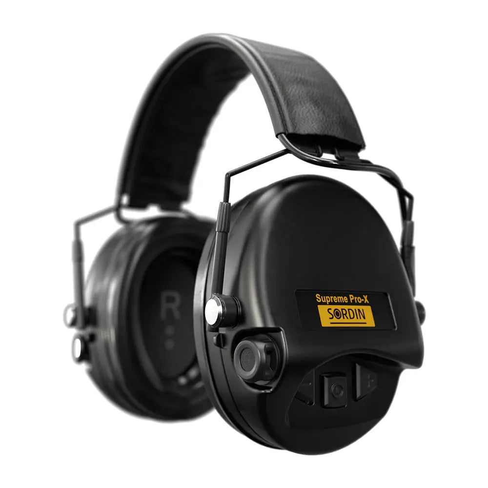 Casque anti-bruit Suprême Pro-X SFA noir serre-tête cuir noir Sordin