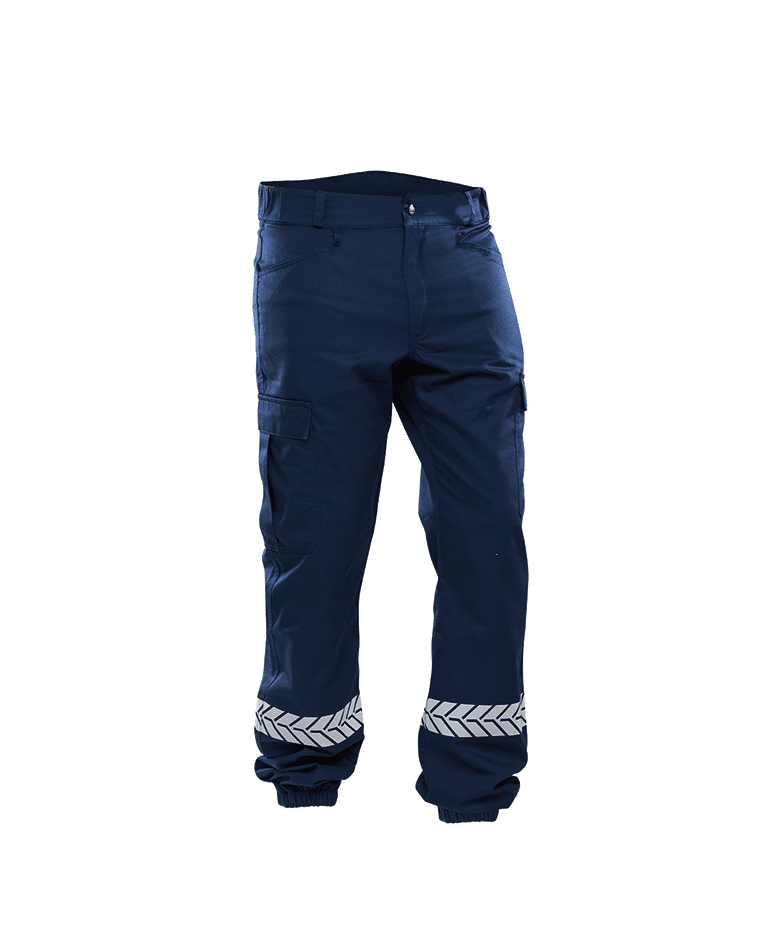 Pantalon Sécurité Privée marine avec bandes HV - GK SAFETEK®️